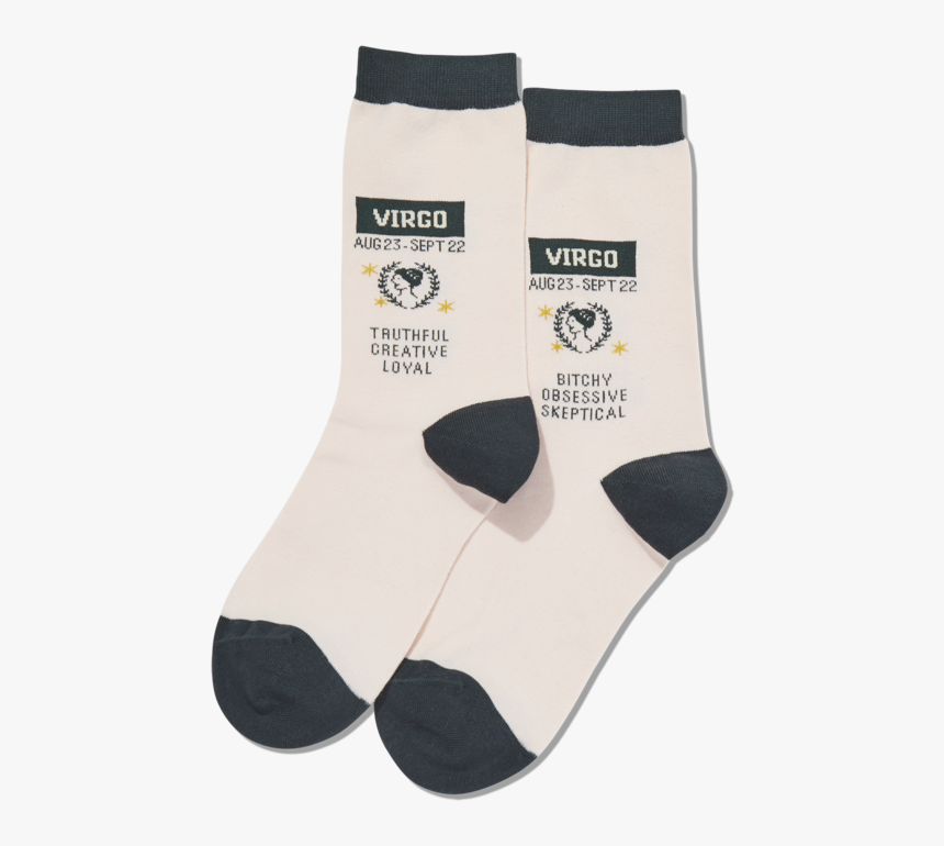 Women S Virgo Zodiac Socks 
 Class Slick Lazy Image - Sock, HD Png Download