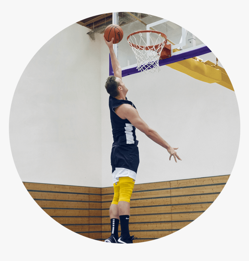 Bauerfeind Sports Knee Compression Nba Action Shot - Slam Dunk, HD Png Download