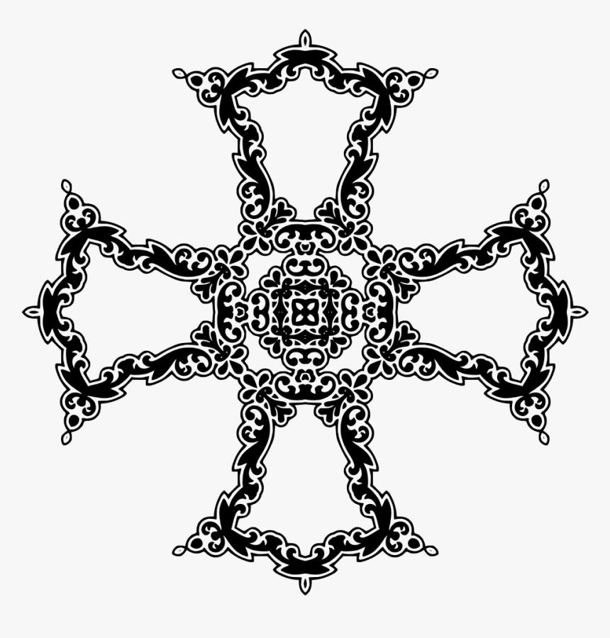 Art Deco Cross - Corner Design, HD Png Download