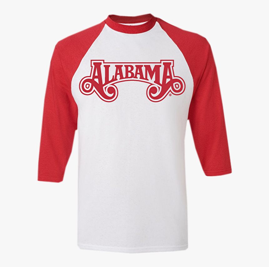 Alabama White And Red Baseball Tee 
 Title Alabama - T-shirt, HD Png Download