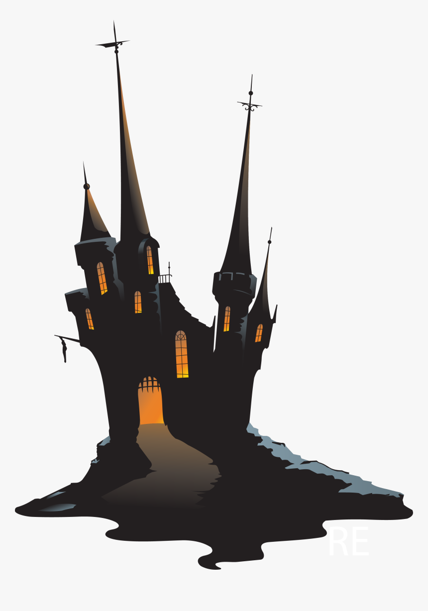 Haunted House Clipart Haunted Castle - Haunted Castle Clipart, HD Png Download