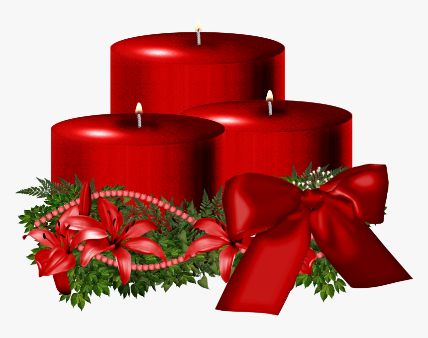Christmas Candle Png, Transparent Png