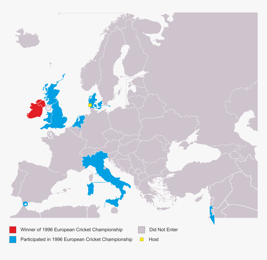1996 Ecc Participants - Map Of Austria And Serbia, HD Png Download