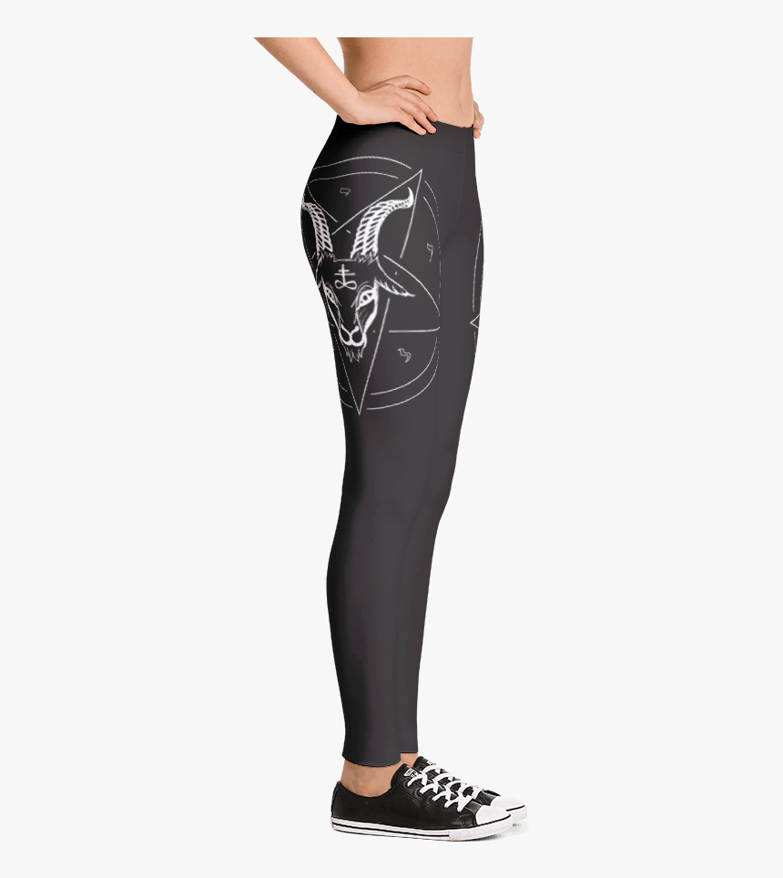 Baphomet Satanic Pentagram Satanist Leggings - Fearless Leggings, HD Png Download