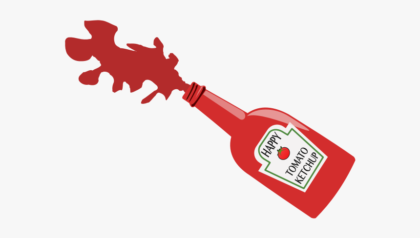 Ketchup Bottle Splatter, HD Png Download