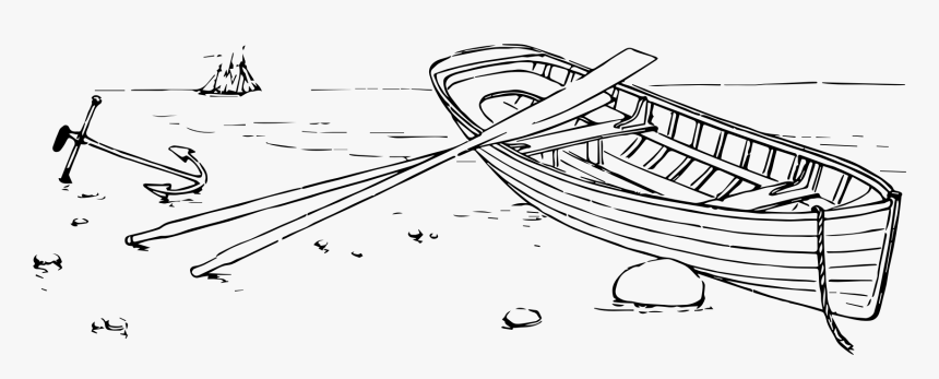 row boat clip art black and white