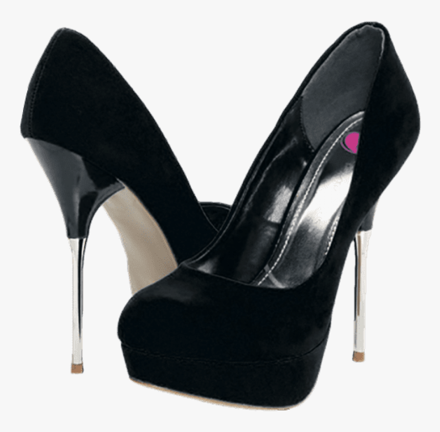 Black Plush Heels Png Clipart - Black High Heels Png, Transparent Png