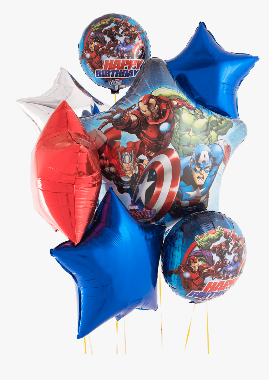 Avengers Happy Birthday Bunch - Avengers Birthday Balloons Png, Transparent Png