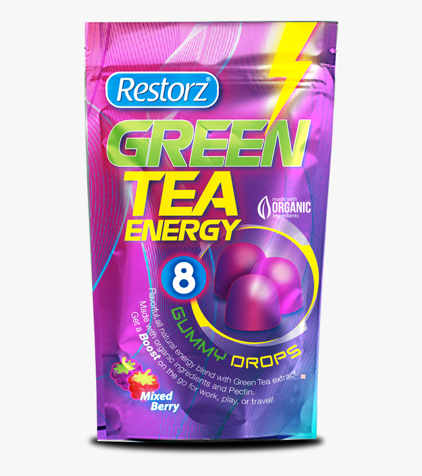 Restorz Green Tea Gummy Pouch Mock Dropshadow - Elbow, HD Png Download