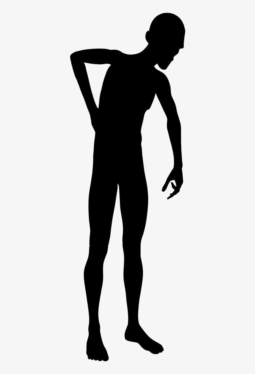 Silhouette Man Back Pain Free Photo - Pain In Back Silhouette, HD Png Download