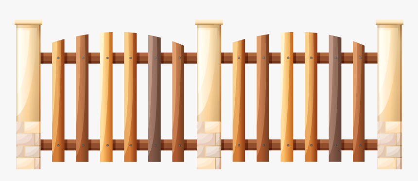 Wooden Yard Fence Png Clipart - Gate And Fence Clipart, Transparent Png