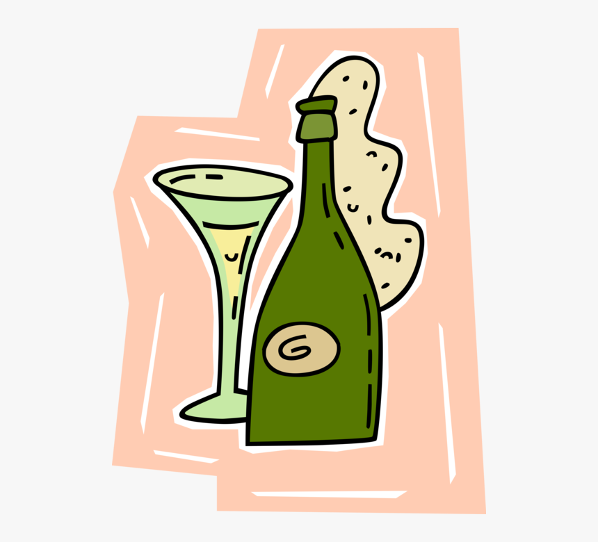 Vector Illustration Of Champagne Carbonated Sparkling, HD Png Download