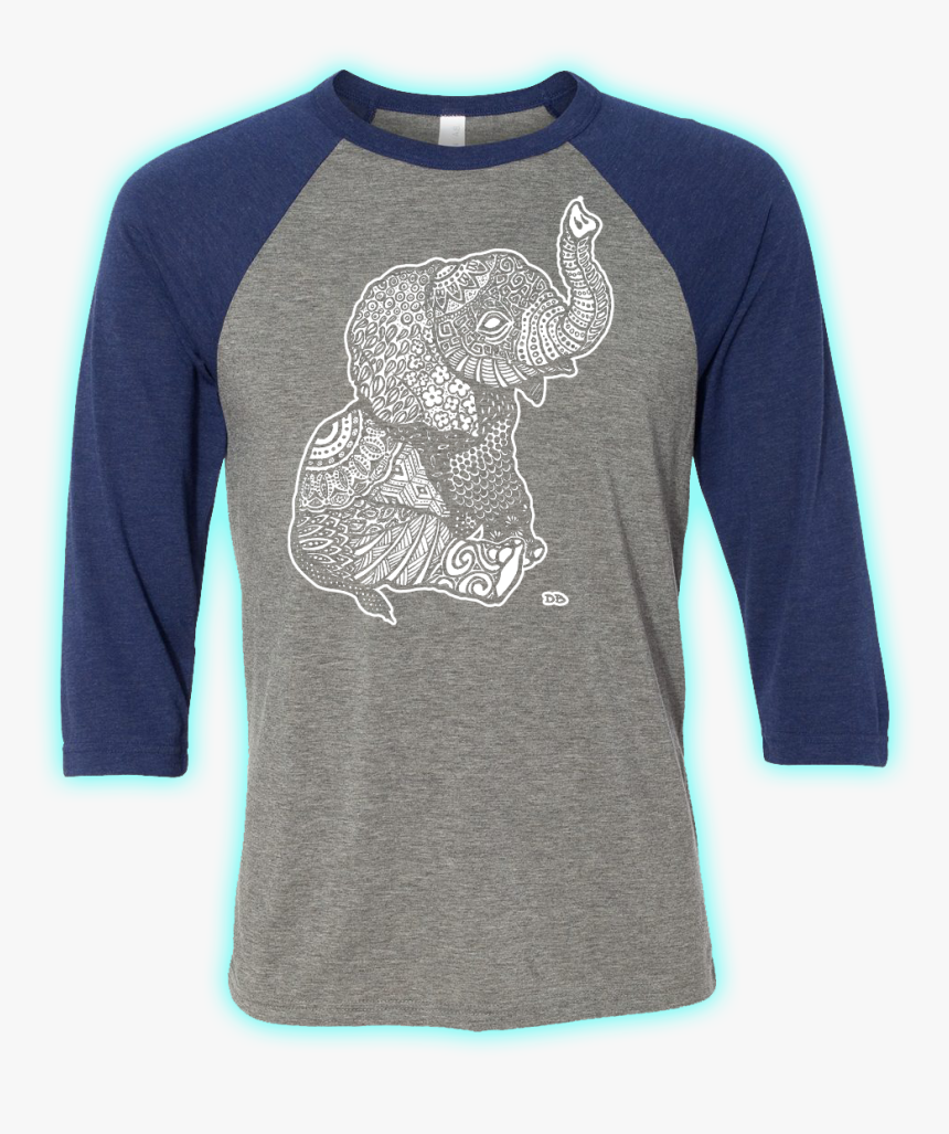 Zen Baby Elephant 3-4 Bella - Raglan Sleeve, HD Png Download