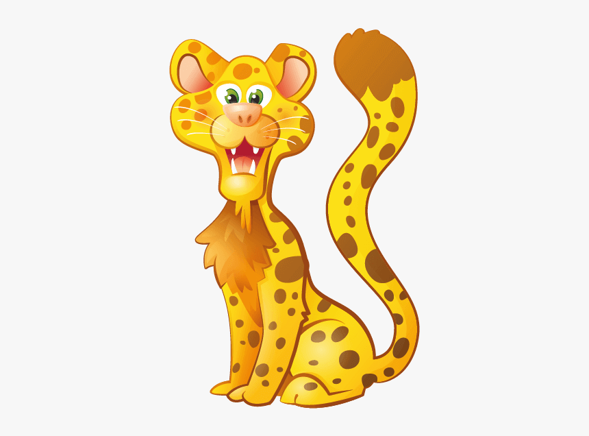 Safari Wallstickers For Kids, Leopard Sticker - Cartoon, HD Png Download
