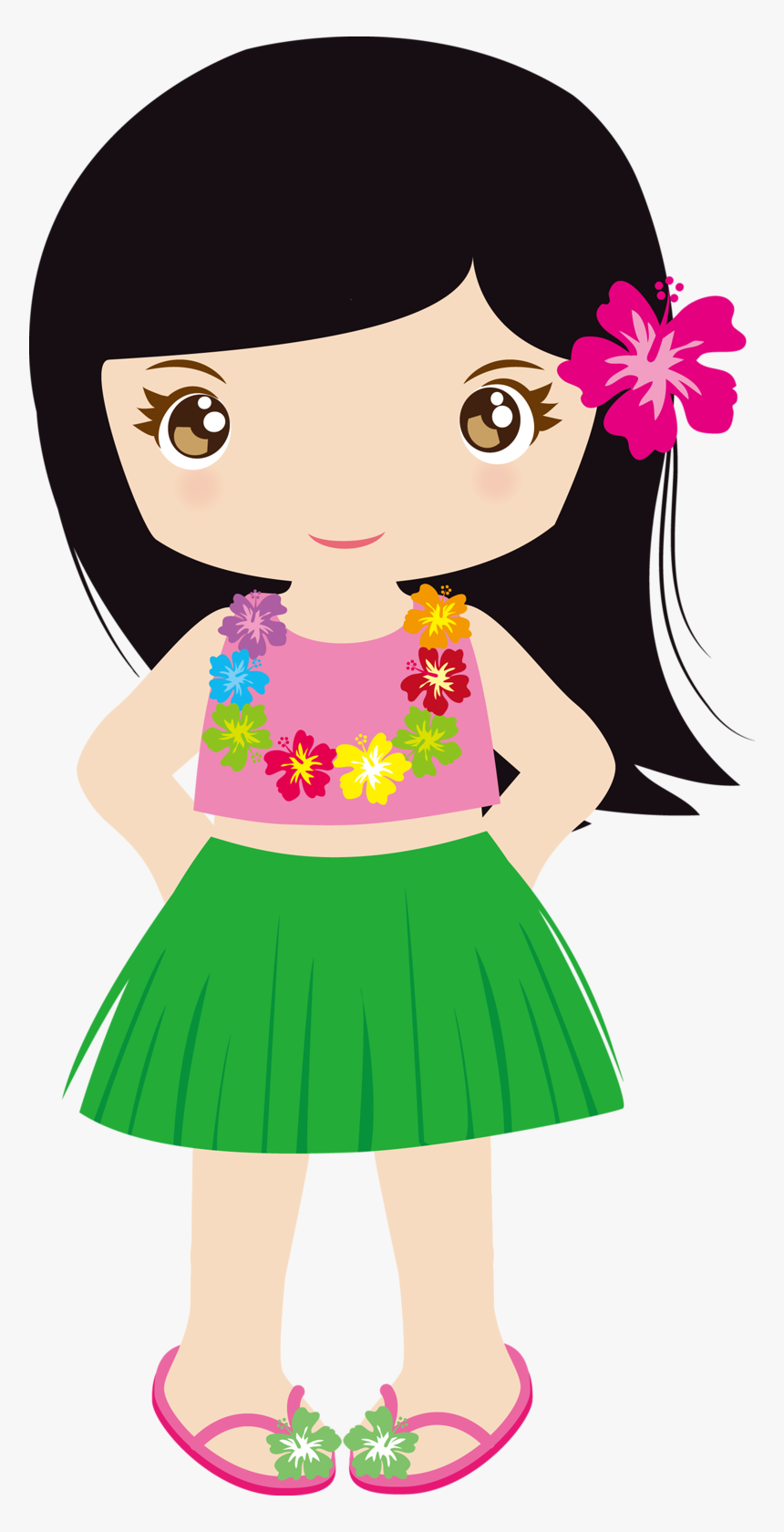 Luau Clipart Dinner Dance - Niña Clipart, HD Png Download