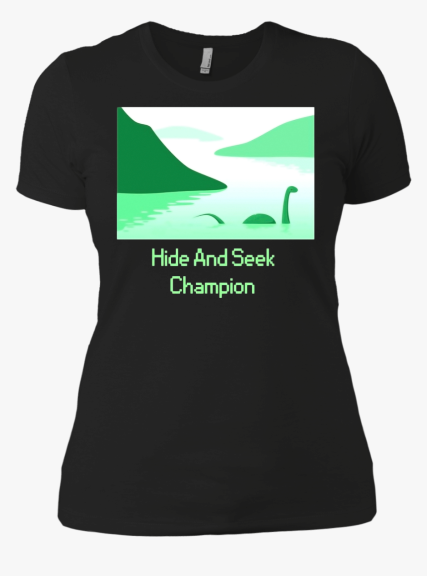Hide And Seek Champion Funny Loch Ness Monster T-shirt - Active Shirt, HD Png Download