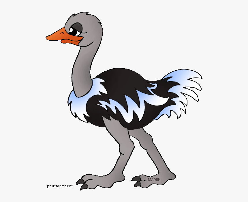 Cartoon Picture Of Ostrich - Ostrich Sentence In English, HD Png Download
