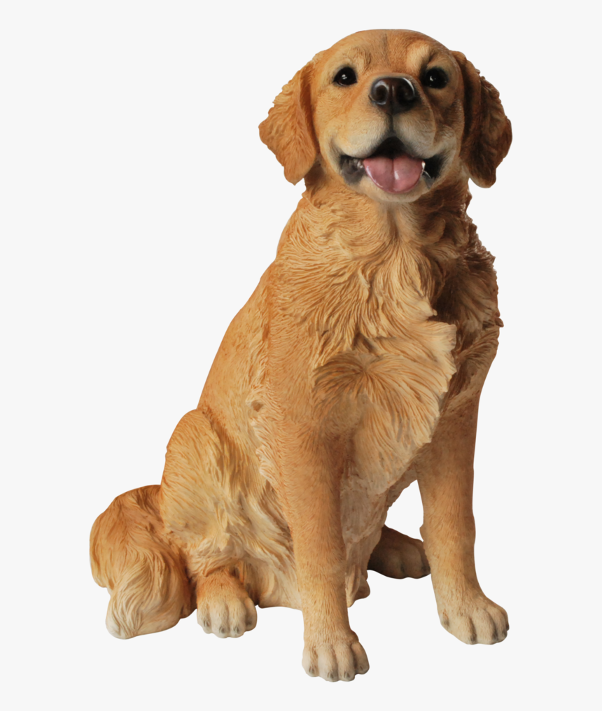83406 - Wooden Golden Retriever Statue, HD Png Download