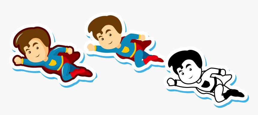 Super Girl Clipart Chibi - Superman And Supergirl Png Cartoon Png, Transparent Png