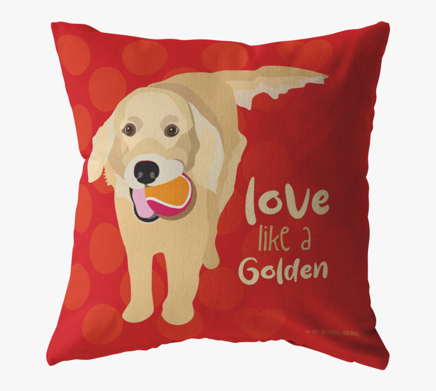 Golden Retriever Pillow - Pillow, HD Png Download