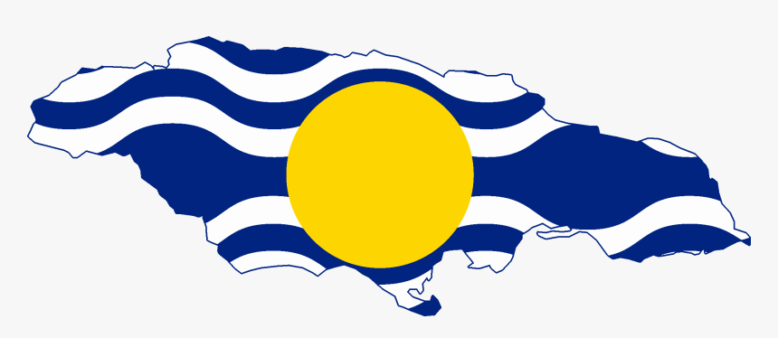 Flag Map Of Jamaica - West Indies Map Flag, HD Png Download
