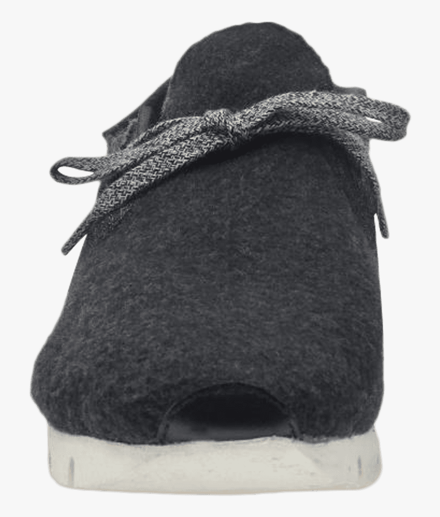 Womens Wool Sneaker Radius In Charcoal Front View 
 - Suede, HD Png Download
