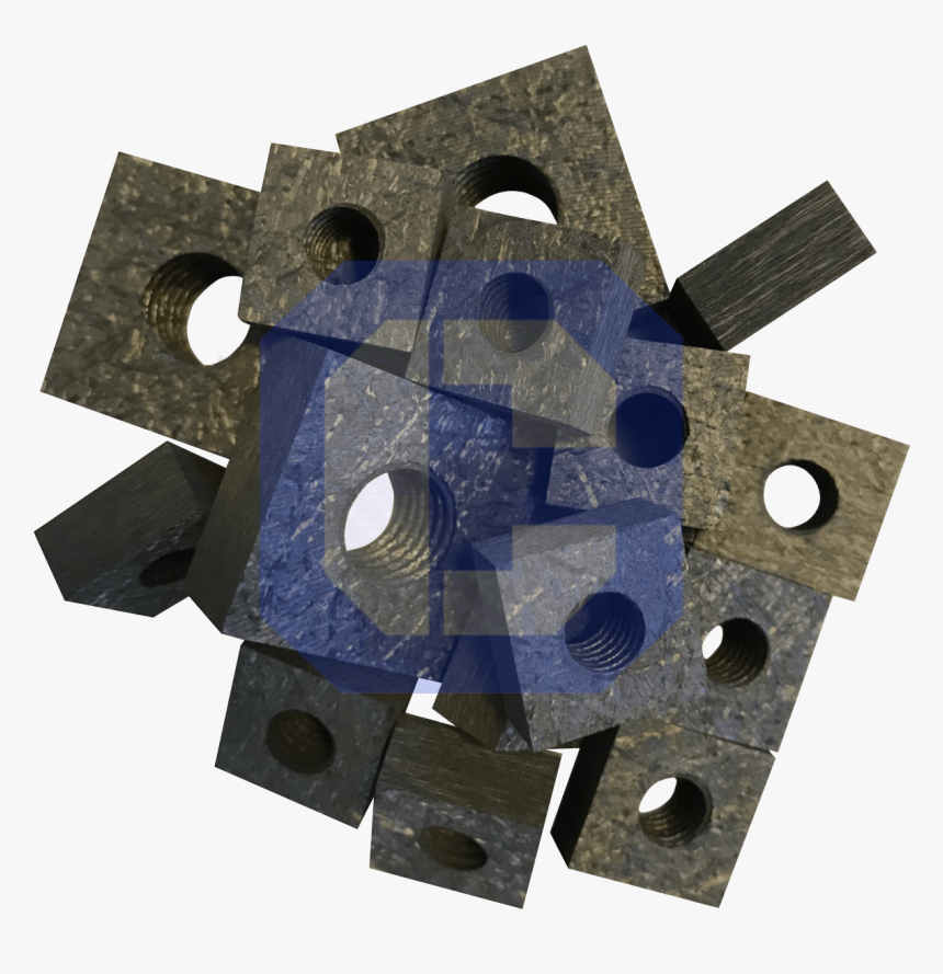 Carbon Fiber Composite Square Nuts From Ceramaterials - Wood, HD Png Download
