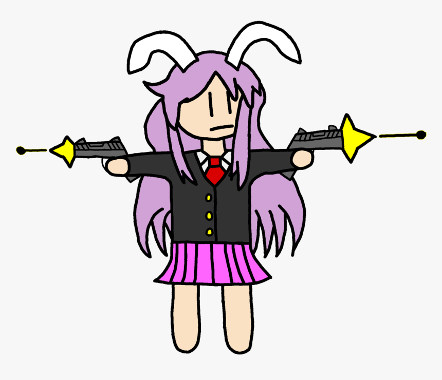 Bun With Two Guns - Cartoon, HD Png Download