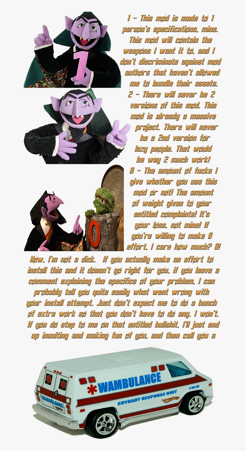 Sesame Street Count Von Count Vampire Mascot Costume - Cartoon, HD Png Download