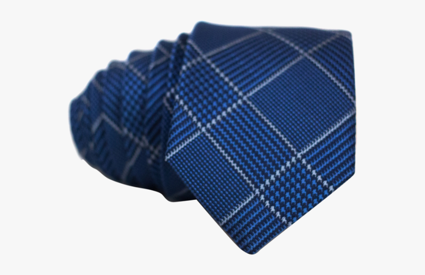 Blue Cross Striped Necktie - Plaid, HD Png Download