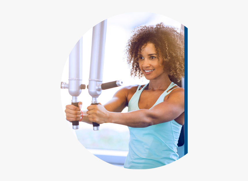 Woman Working Out Shoulders At Gym - Girl, HD Png Download