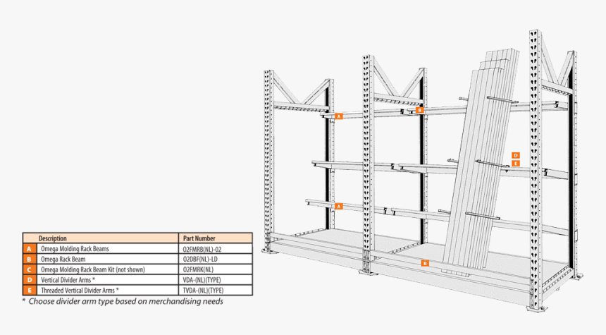 Omega Molding Rack - Technical Drawing, HD Png Download