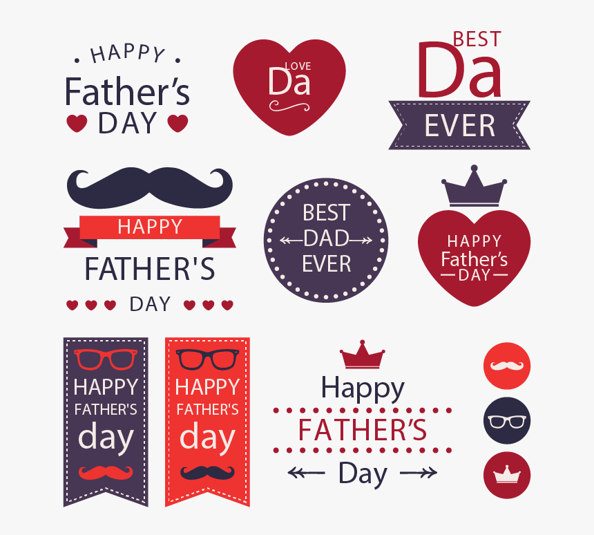 Fathers Day Elements Png, Transparent Png