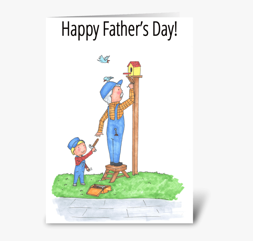 Happy Father S Day Greeting Card - Cartoon, HD Png Download
