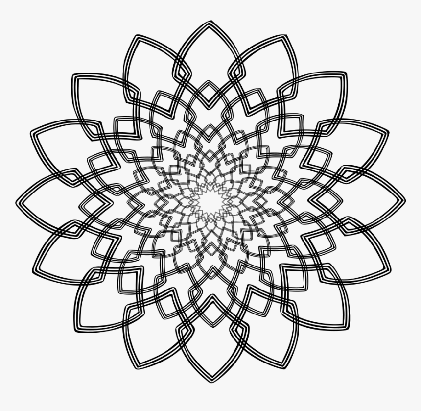 Rose Window 2 Svg Clip Arts - Mindfulness Colouring, HD Png Download