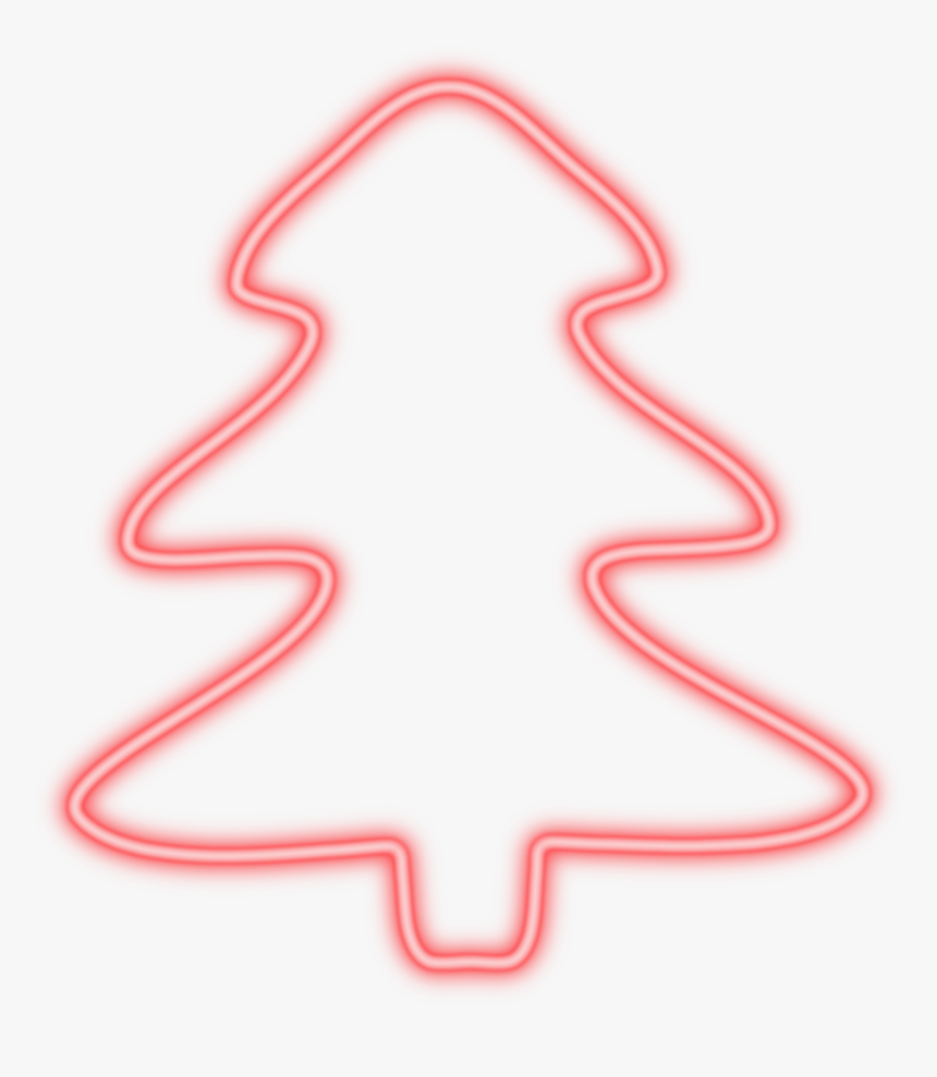 Christmas Tree Neon Red - New Year Neon Png, Transparent Png
