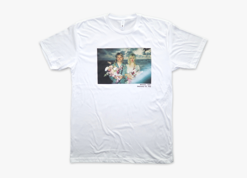 Kurt Cobain Courtney Wedding T-shirt - Wonder Woman, HD Png Download