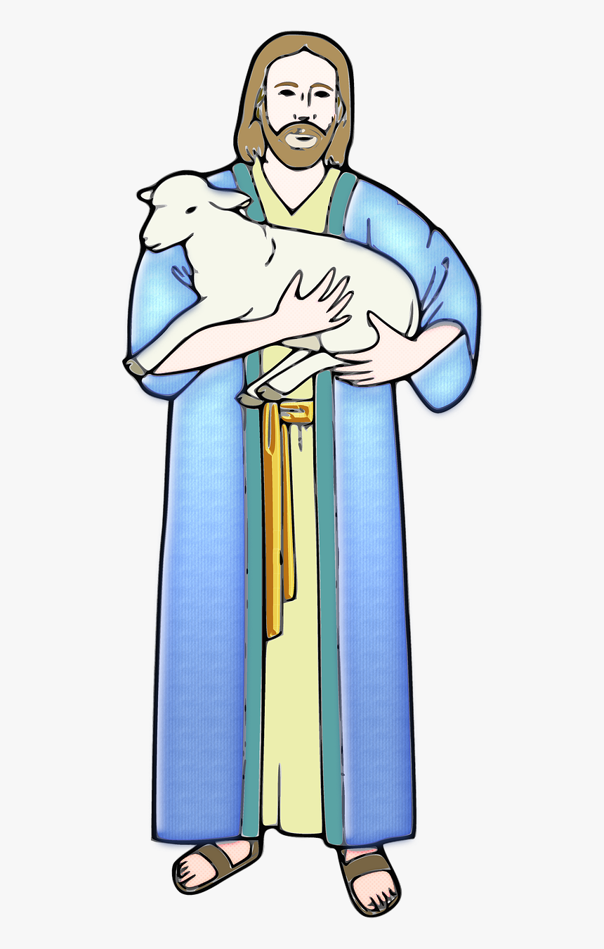 Jesus Christ Sheep Free Photo - Dibujos Del Buen Pastor, HD Png Download