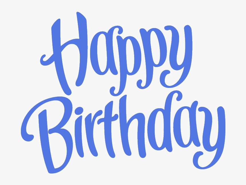 Happy Birthday Font - Happy Birthday Transparent Blue, HD Png Download