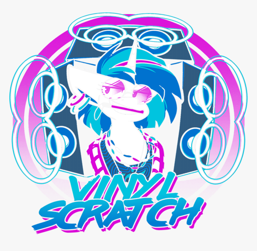Crownedspade Vinyl Scratch Rave - Graphic Design, HD Png Download
