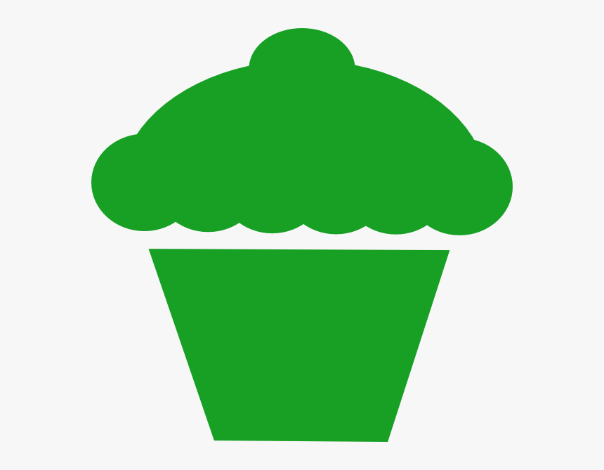 How To Set Use Green Cupcake Clipart , Png Download - Ice Cream Cone Silhouette, Transparent Png