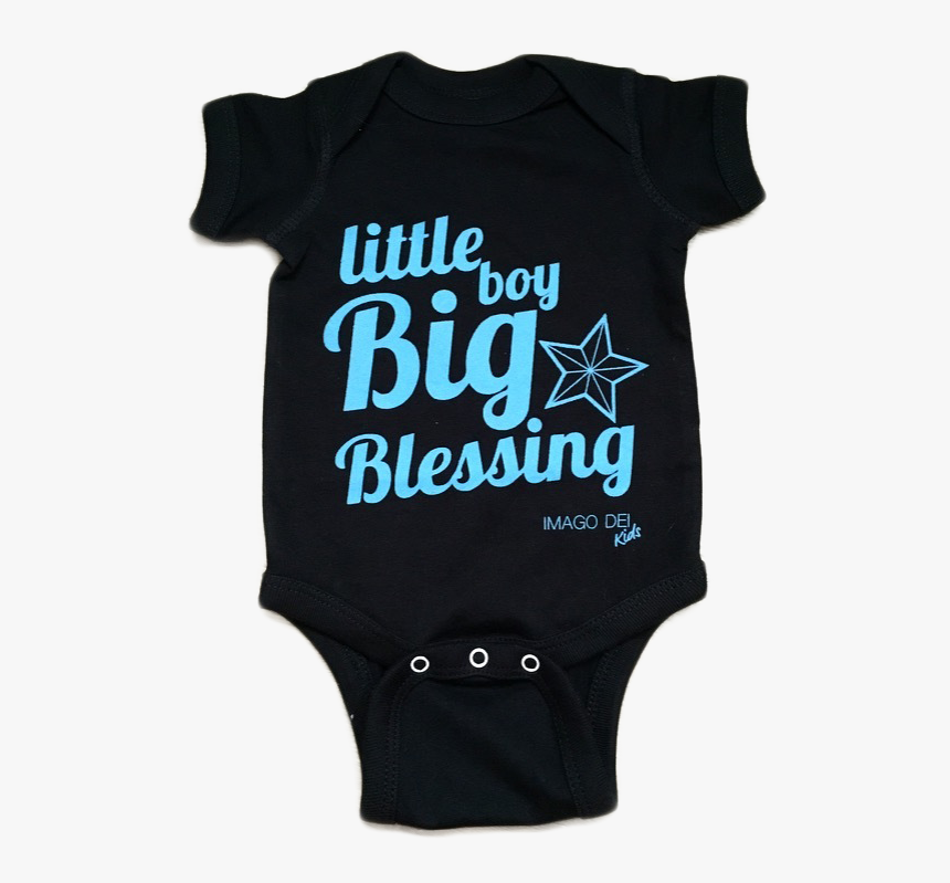 Little Boy, Big Blessing-black Onesie - One-piece Garment, HD Png Download