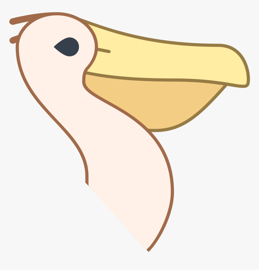 This Image Is Of The Head And Neck Of A Pelican, HD Png Download