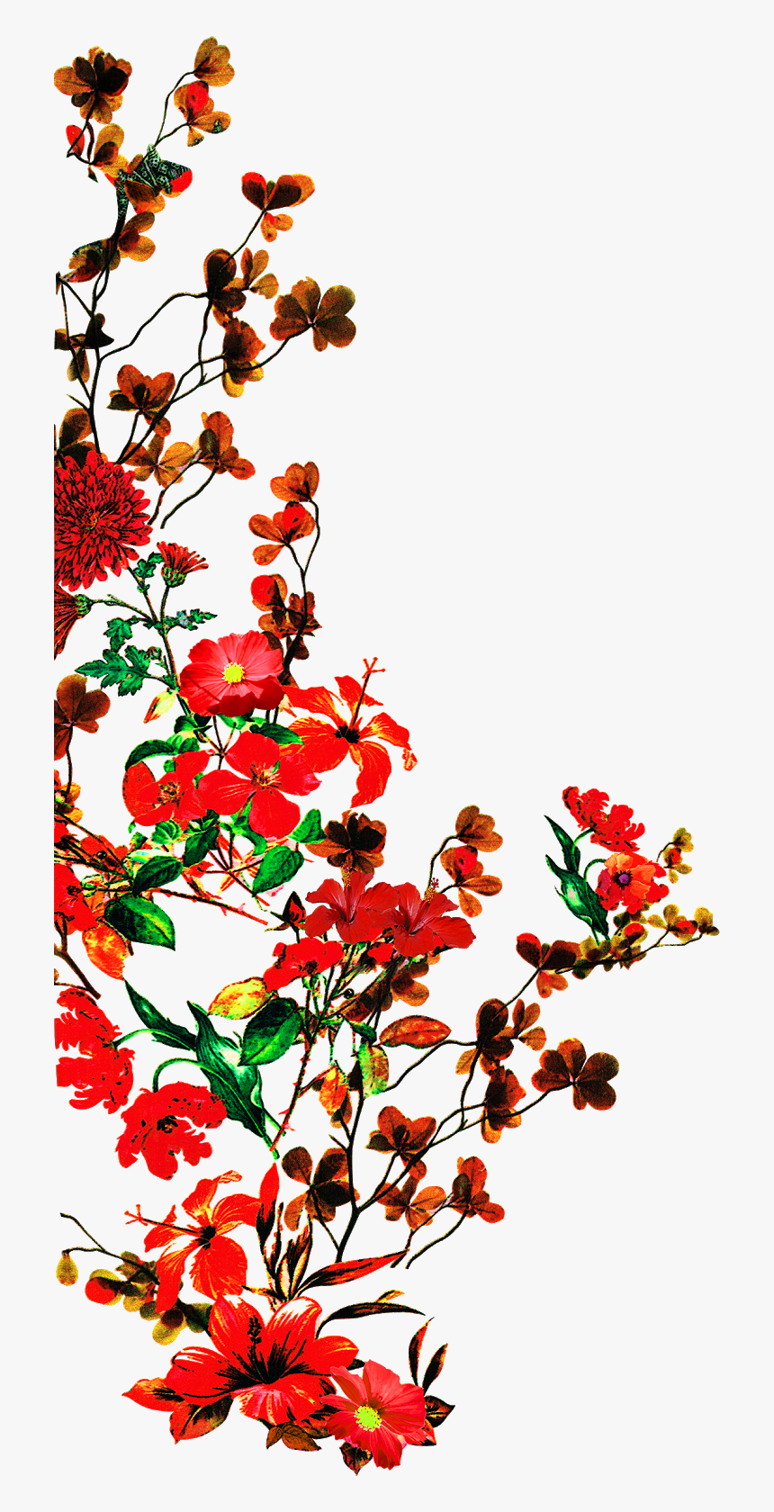 Vector Flower Design,vector Art Flower, Textile Flower, HD Png Download