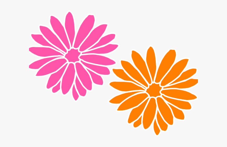 Dahlia Clipart Neon Flower - Light Pink Flowers Clipart, HD Png Download