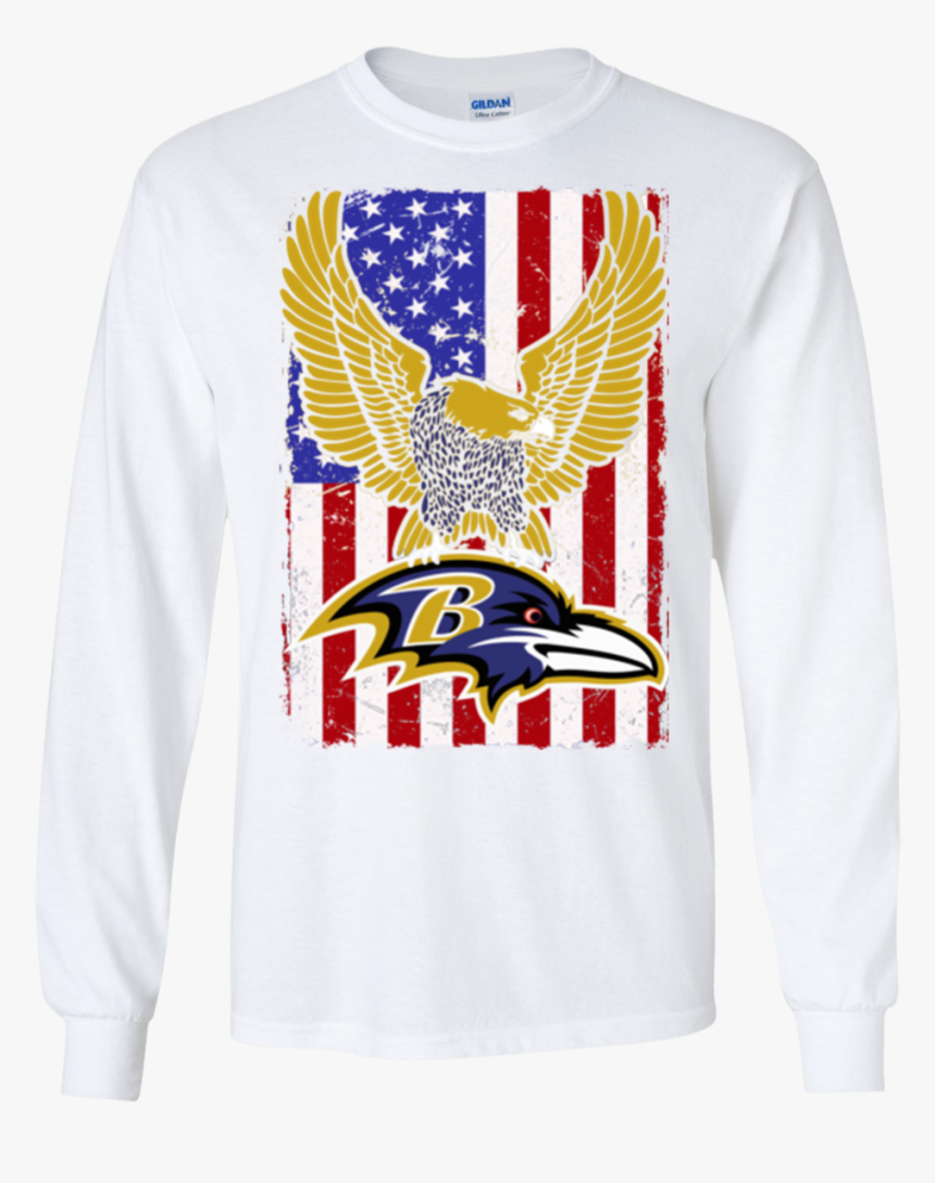 Flag Usa Ravens Logo Team Baltimore Ravens Hoodies - Baltimore Ravens, HD Png Download