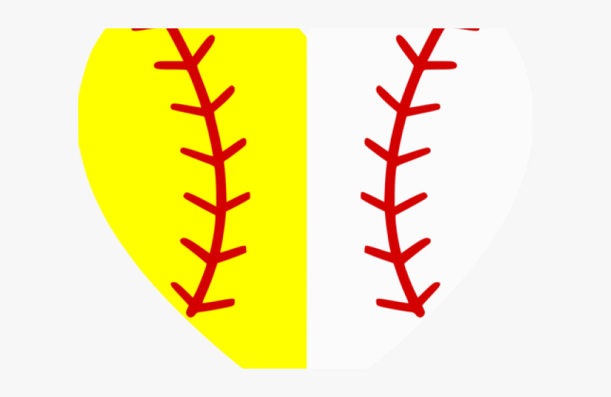 Softballs In A Heart Clipart , Png Download - Softball And Baseball Clipart, Transparent Png