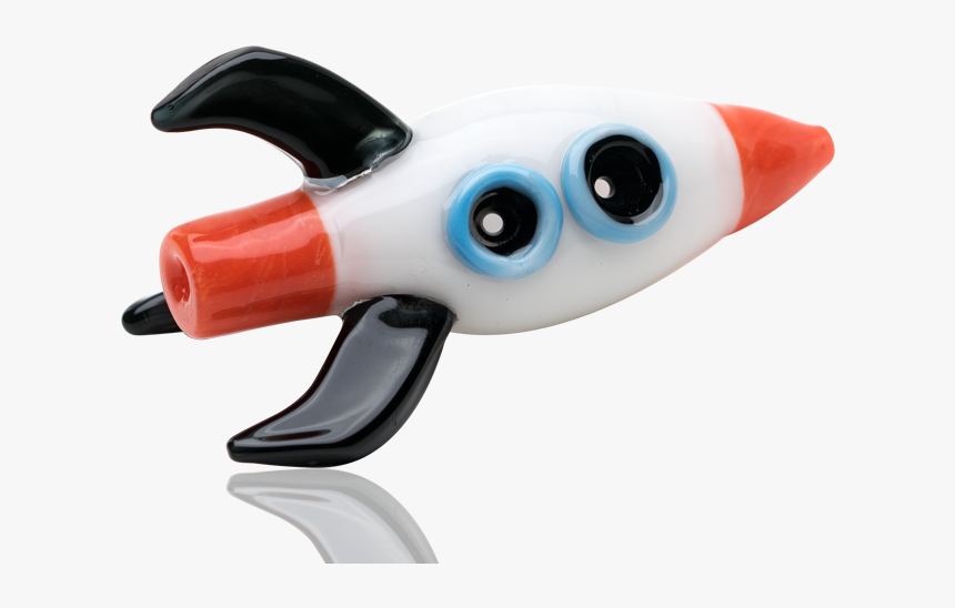 Rocket Ship Pipe By Empire Glassworks 
 Class - Glass Rocket Pipe, HD Png Download