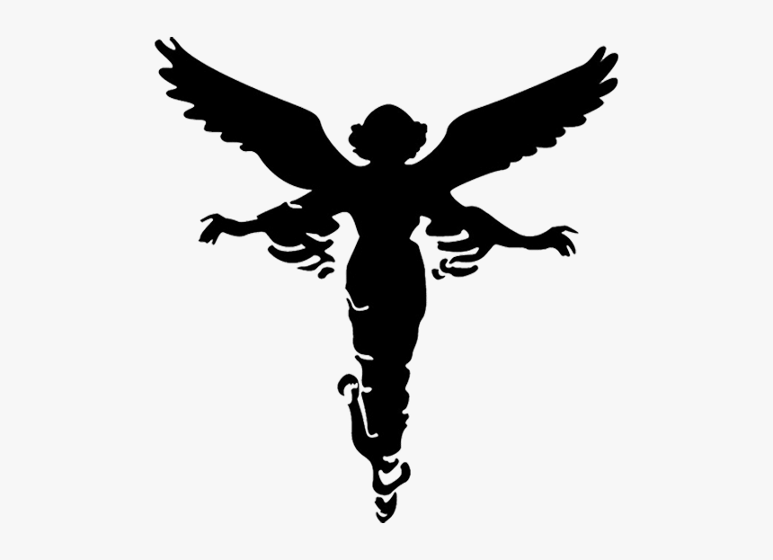 Silhouette Drawing Clip Art - Guardian Angel Angel Silhouette, HD Png