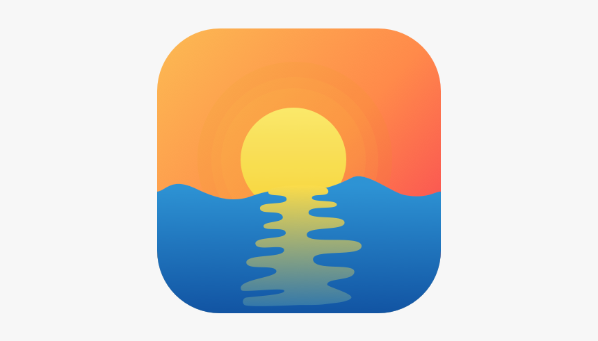 Daily Ui Challenge Summer Sea Sun Vector Dailyuichallenge - Sunset App Icon, HD Png Download